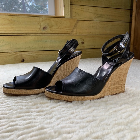 Calvin Klein Shoes - Calvin Klein Black Espadrilles Wedges